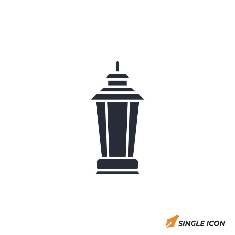 garden light icon illustration. garden light symbol isolated on white background vector