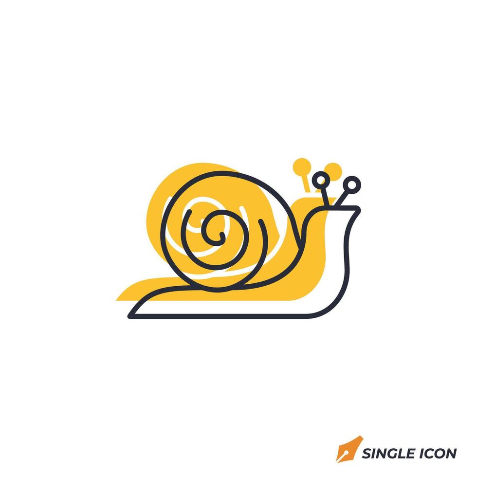 Snail icon illustration. Snail symbol isolated on white background vector