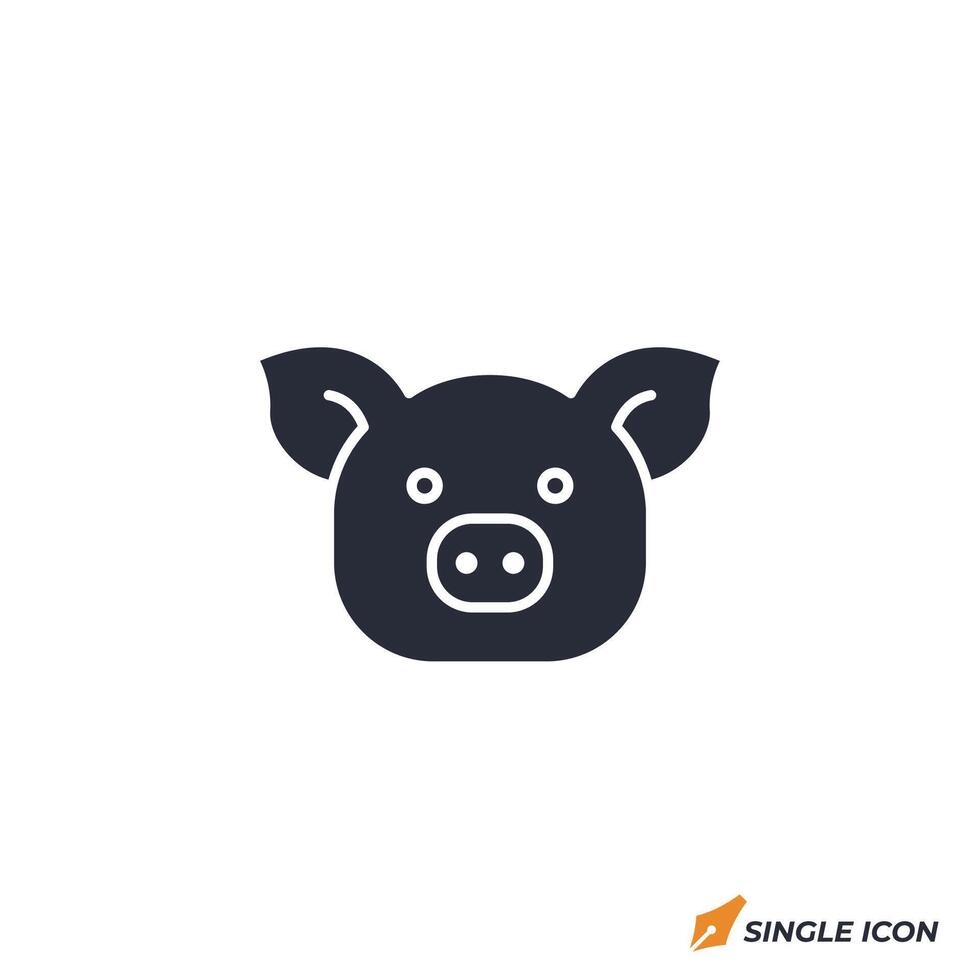 pork icon illustration. pork symbol isolated on white background vector
