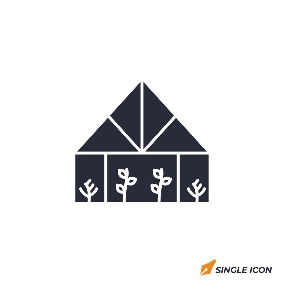 Greenhouse icon illustration. Greenhouse symbol isolated on white background vector