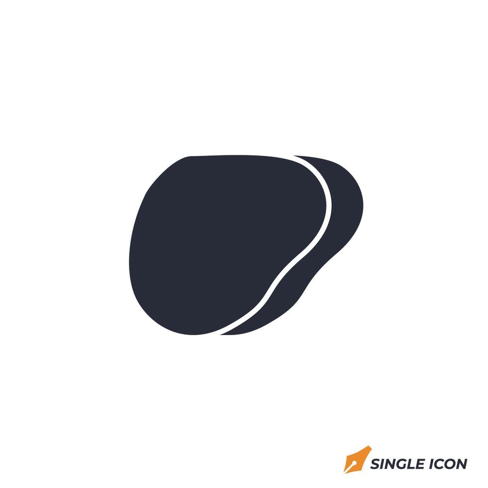Ham icon illustration. Ham symbol isolated on white background vector