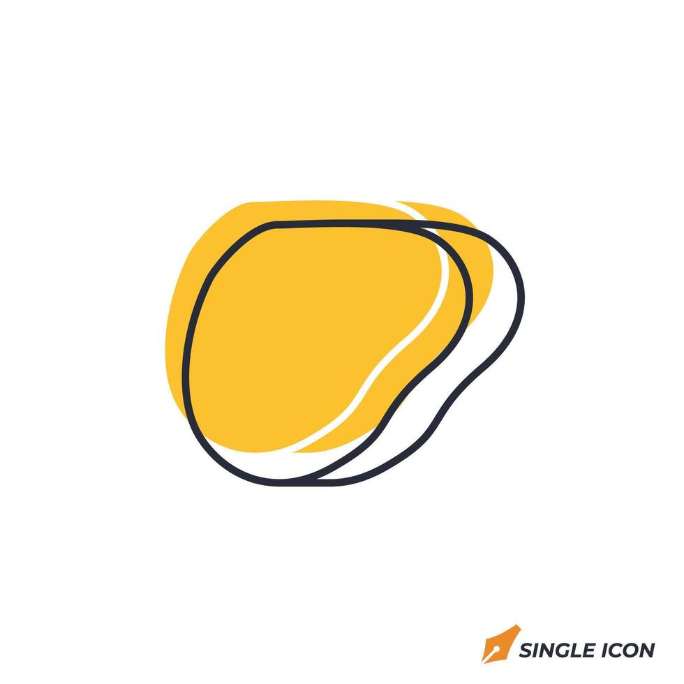 Ham icon illustration. Ham symbol isolated on white background vector