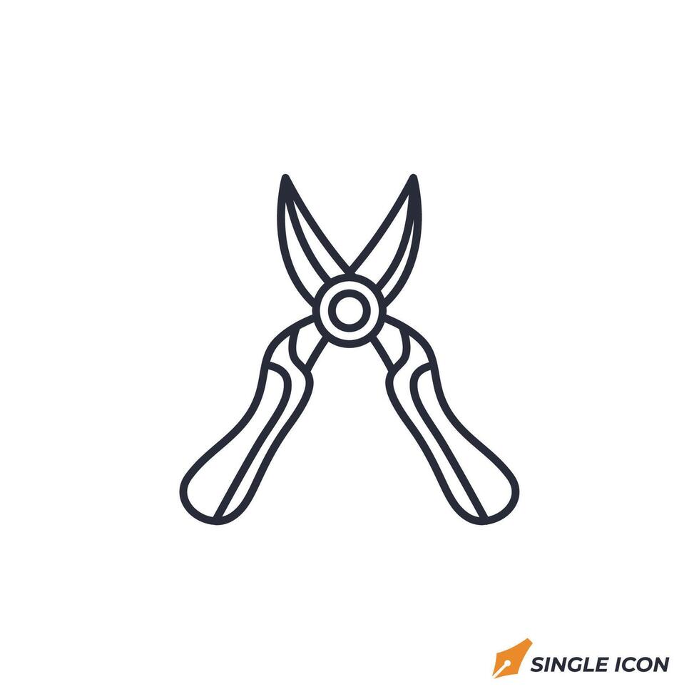 Pruning Shears icon illustration. Pruning Shears symbol isolated on white background vector