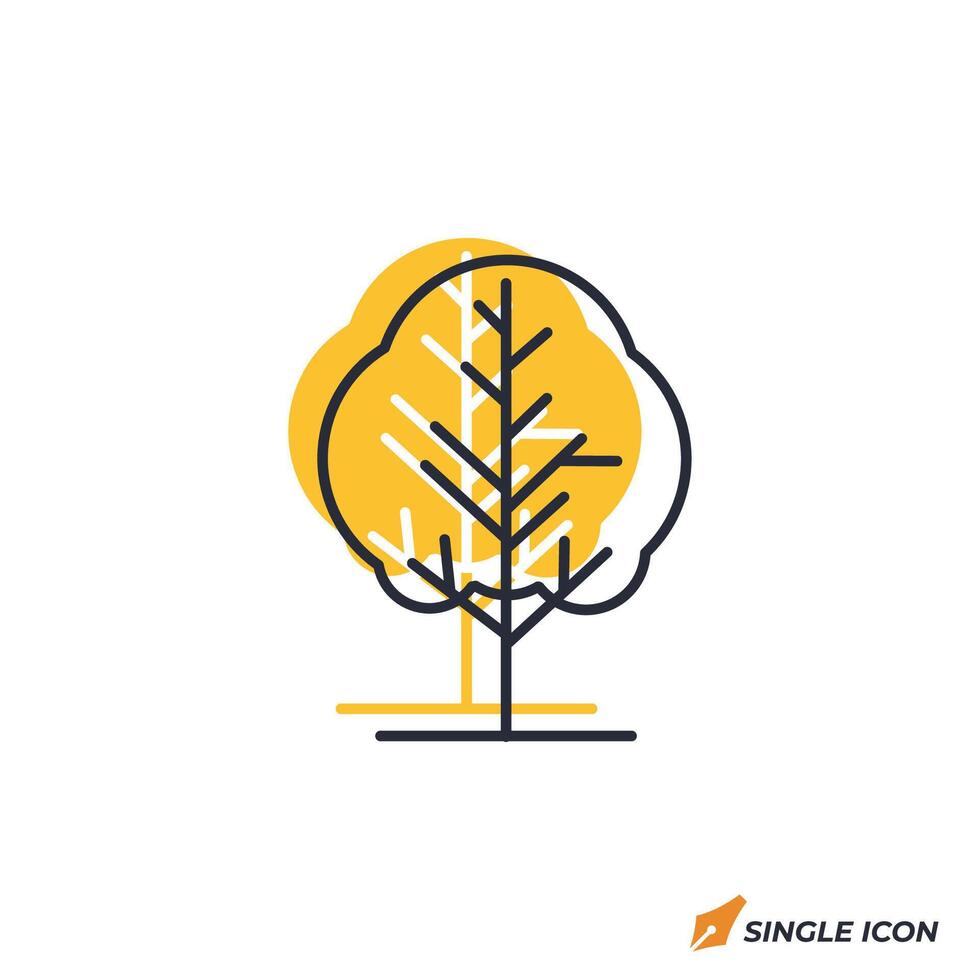 Tree icon illustration. Tree symbol isolated on white background. vector
