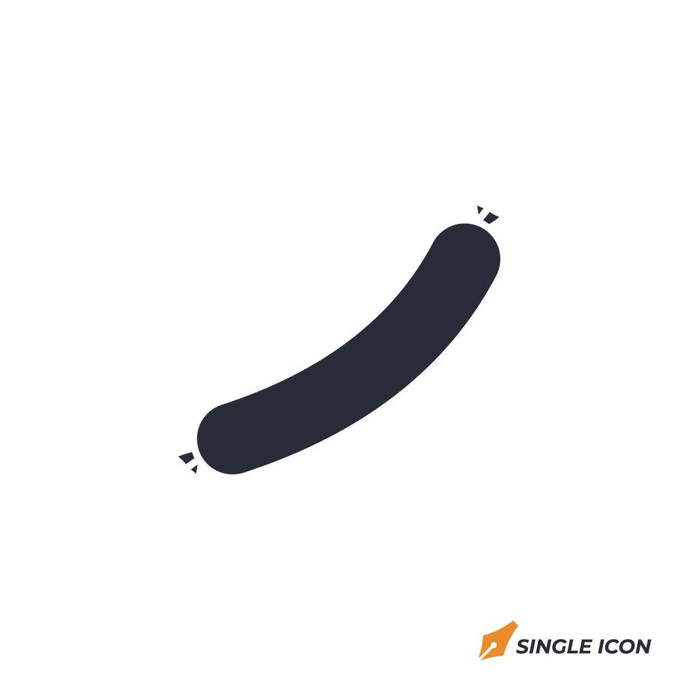 Sausage icon illustration. Sausage symbol isolated on white background vector