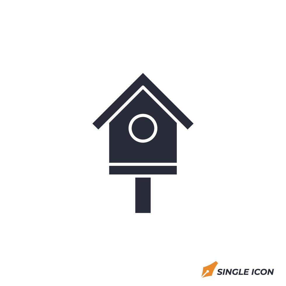 Birdhouse icon illustration. Birdhouse symbol isolated on white background vector