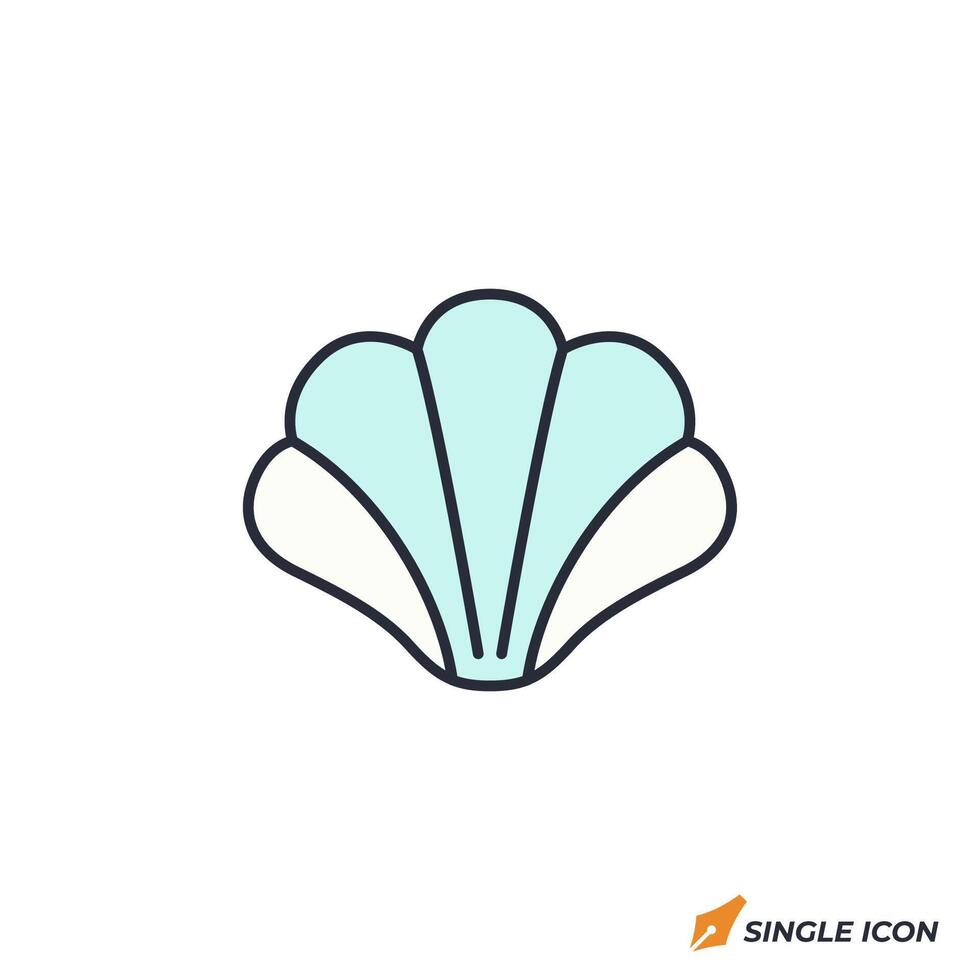 Clams icon illustration. Clams symbol isolated on white background vector