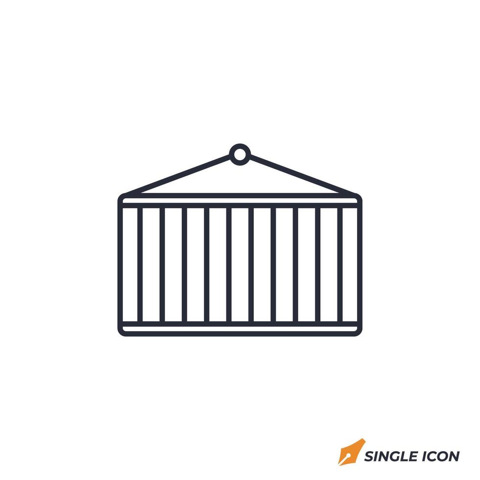 Shipping Container icon illustration. Shipping Container symbol isolated on white background vector