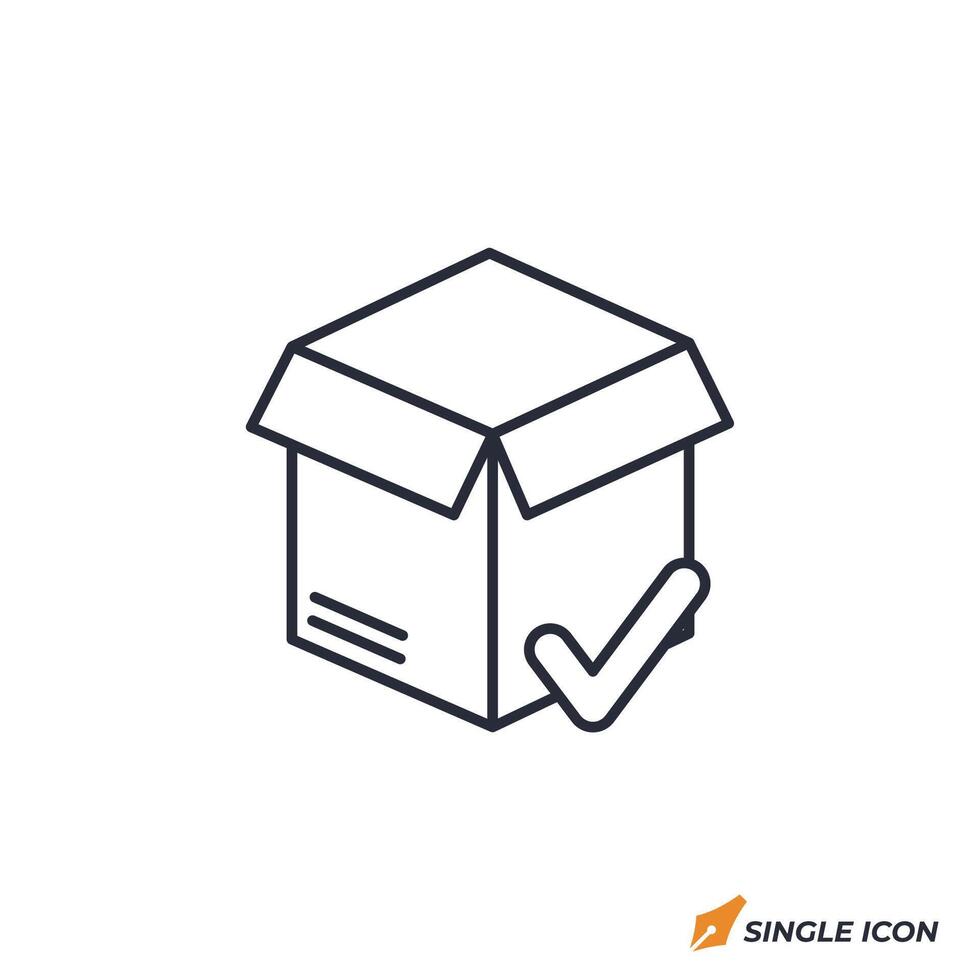 Delivery Box icon illustration. Delivery Box symbol isolated on white background. vector