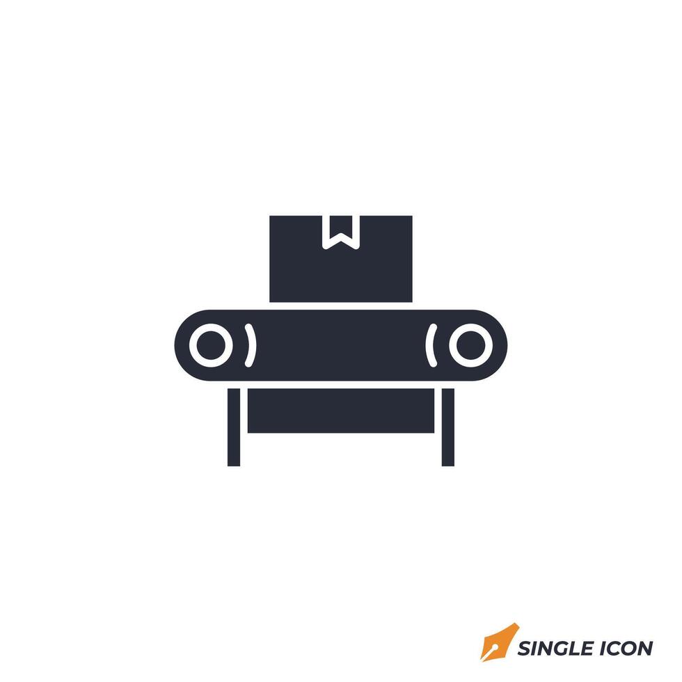 Conveyor Belt icon illustration. Conveyor Belt symbol isolated on white background. vector