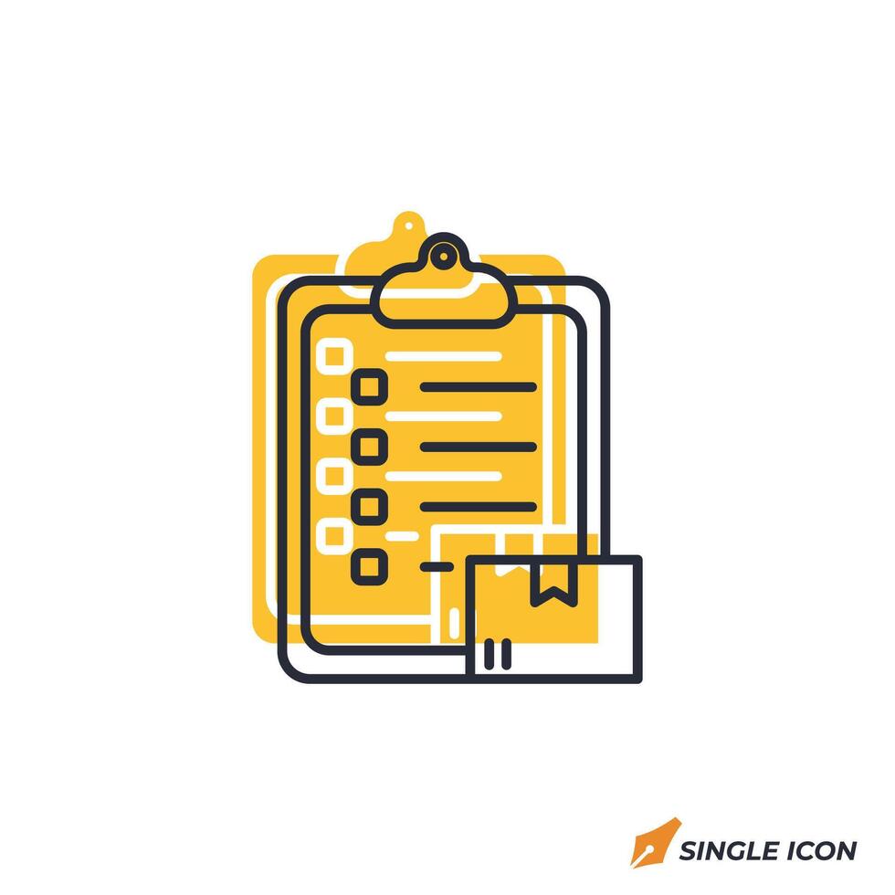 Clipboard icon illustration. Clipboard symbol isolated on white background vector