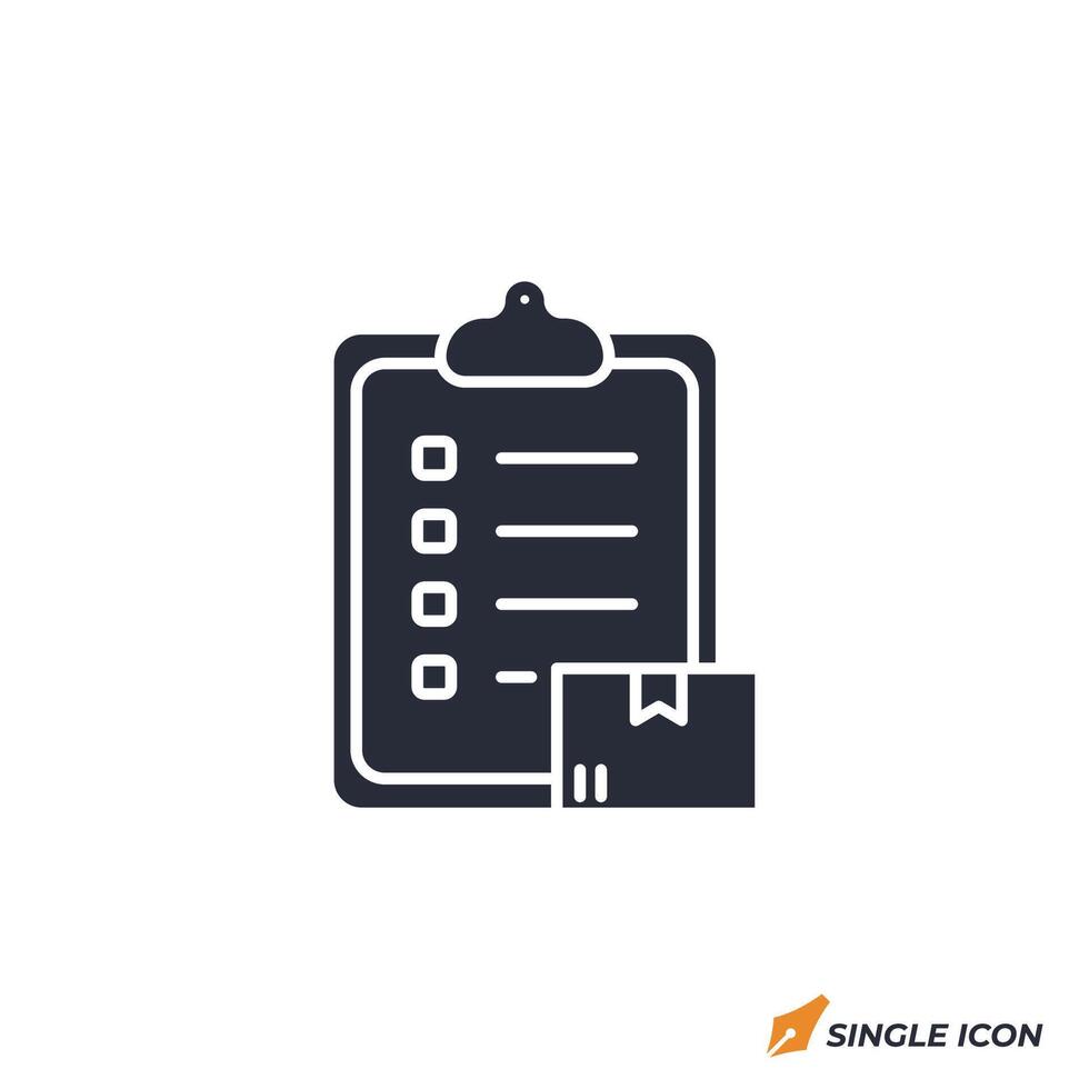 Clipboard icon illustration. Clipboard symbol isolated on white background vector