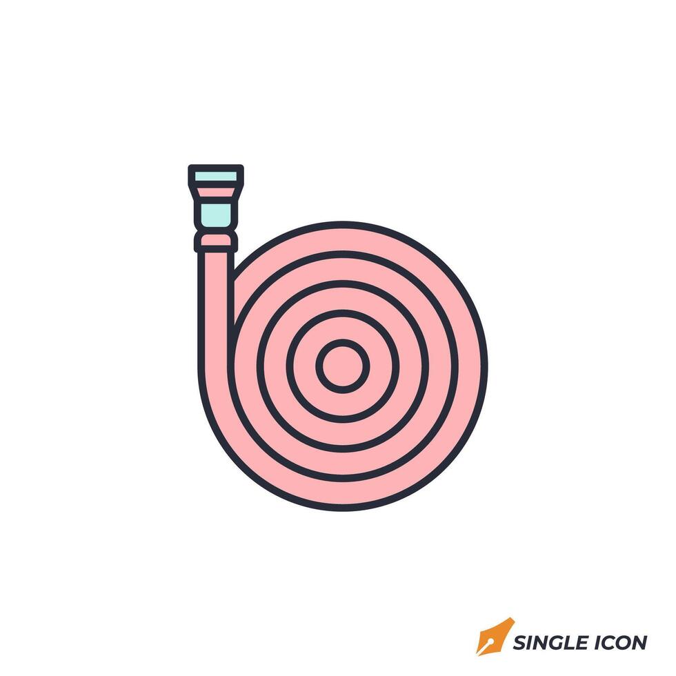 Garden Hose icon illustration. Garden Hose symbol isolated on white background vector