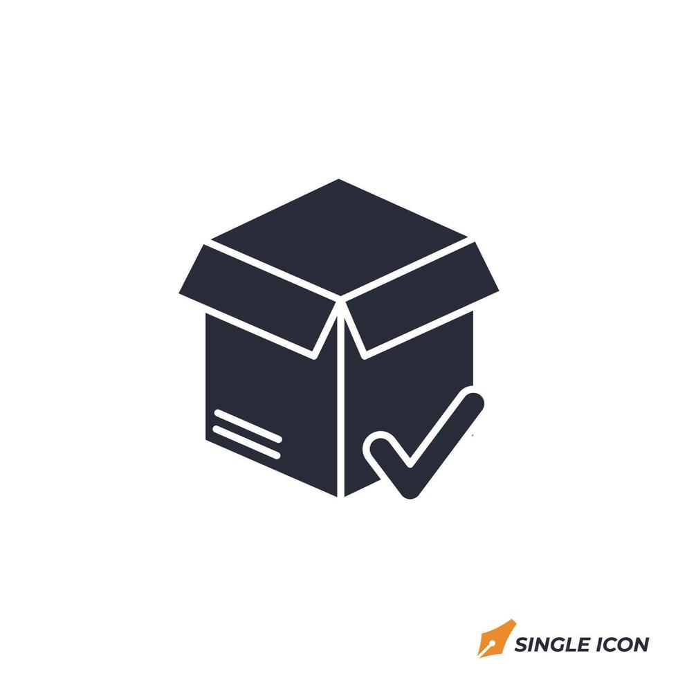 Delivery Box icon illustration. Delivery Box symbol isolated on white background. vector