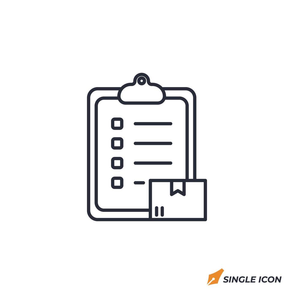 Clipboard icon illustration. Clipboard symbol isolated on white background vector