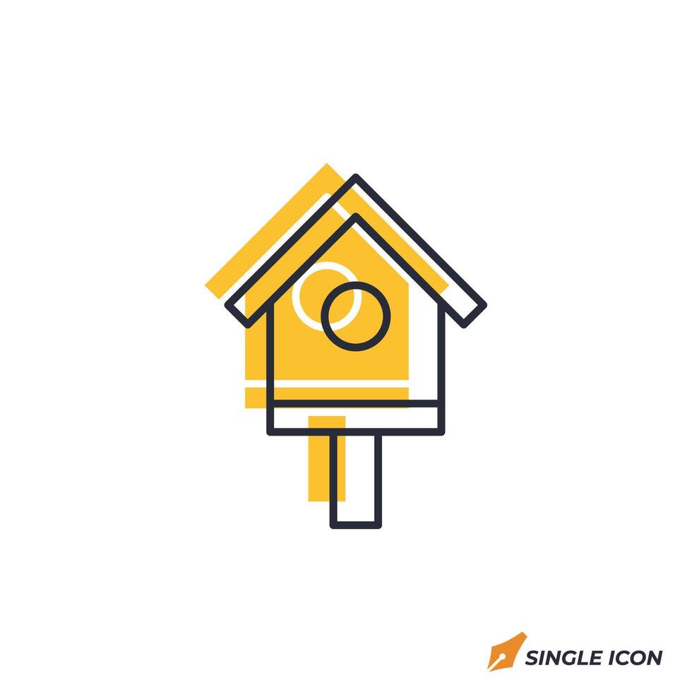 Birdhouse icon illustration. Birdhouse symbol isolated on white background vector