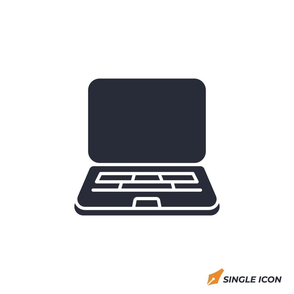 Laptop icon illustration. Laptop symbol isolated on white background. vector
