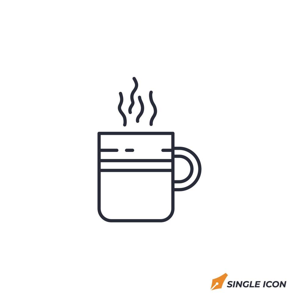 Coffee cup icon illustration. Coffee cup symbol isolated on white background. vector