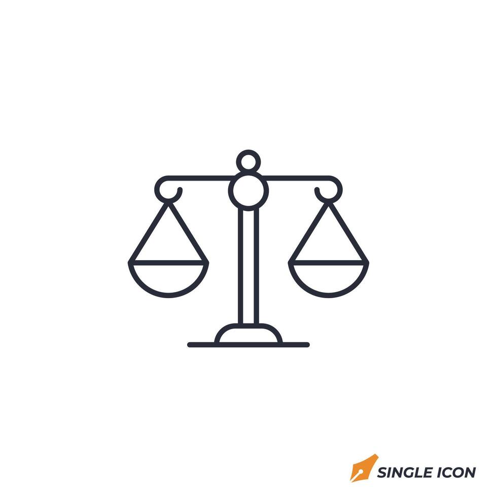 Scale icon illustration. Scale symbol isolated on white background. vector