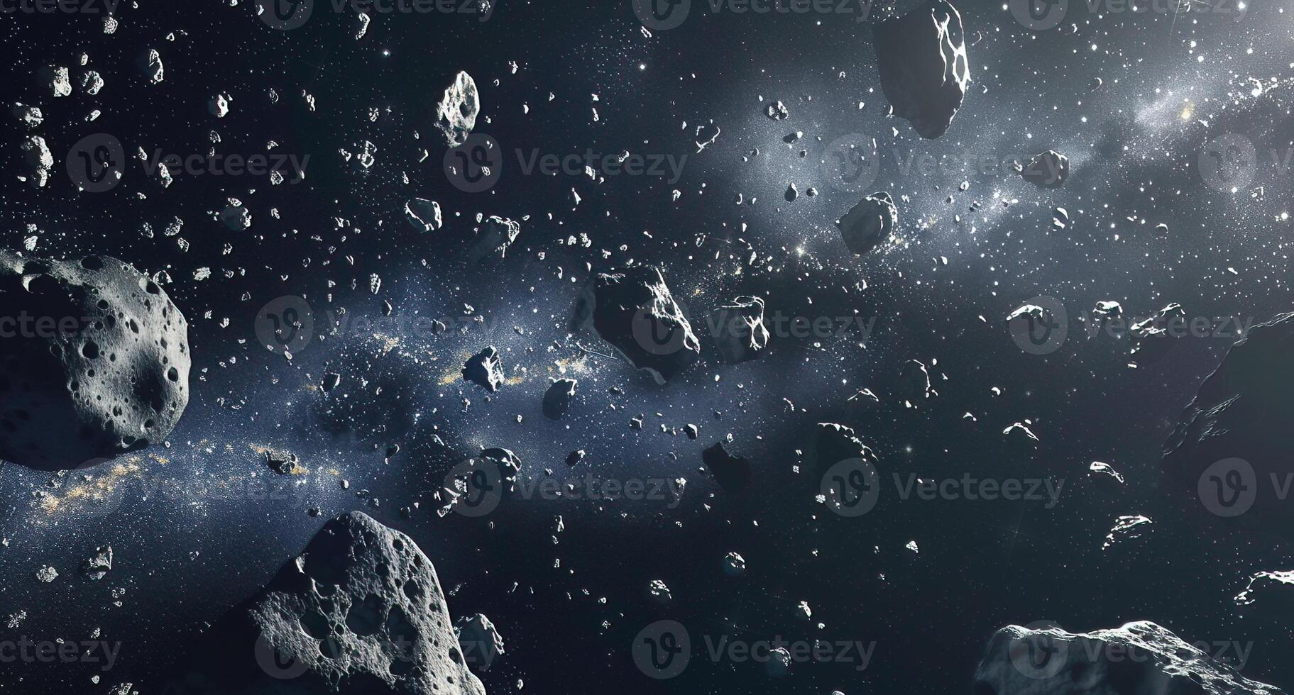 Asteroid Field in Outer Space photo