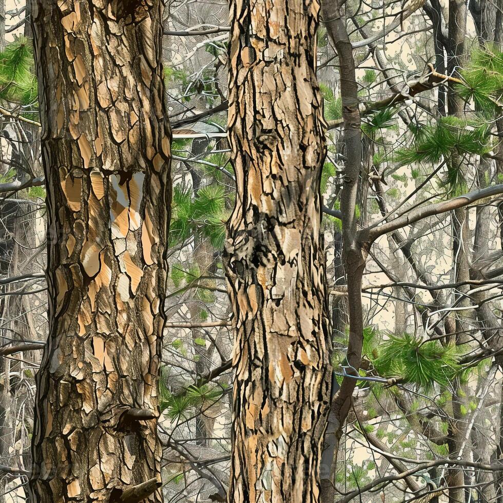 Pine Tree Hunting Camo Seamless photo