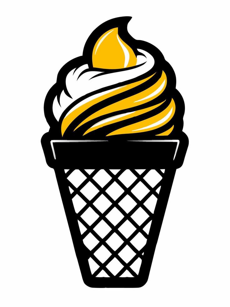 ice cream cone logo icon vector