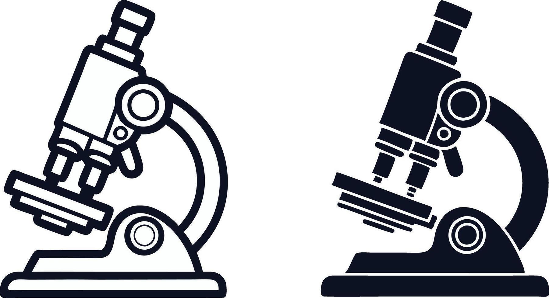 microscope logo icon illustration vector