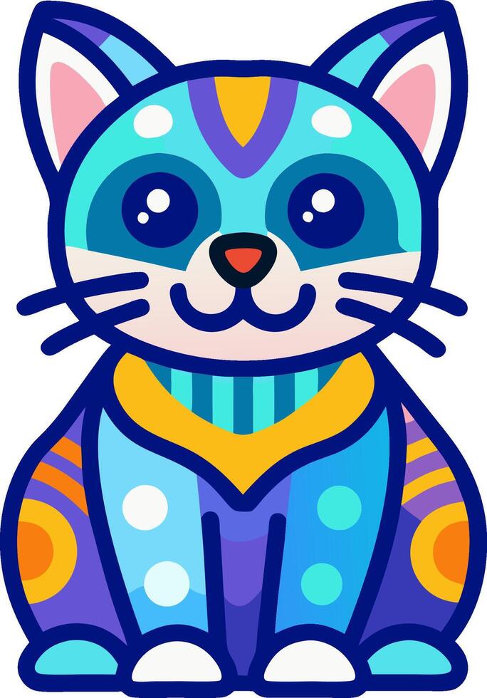 cat logo icon t-shirt design website and app icon Print design illustration vector