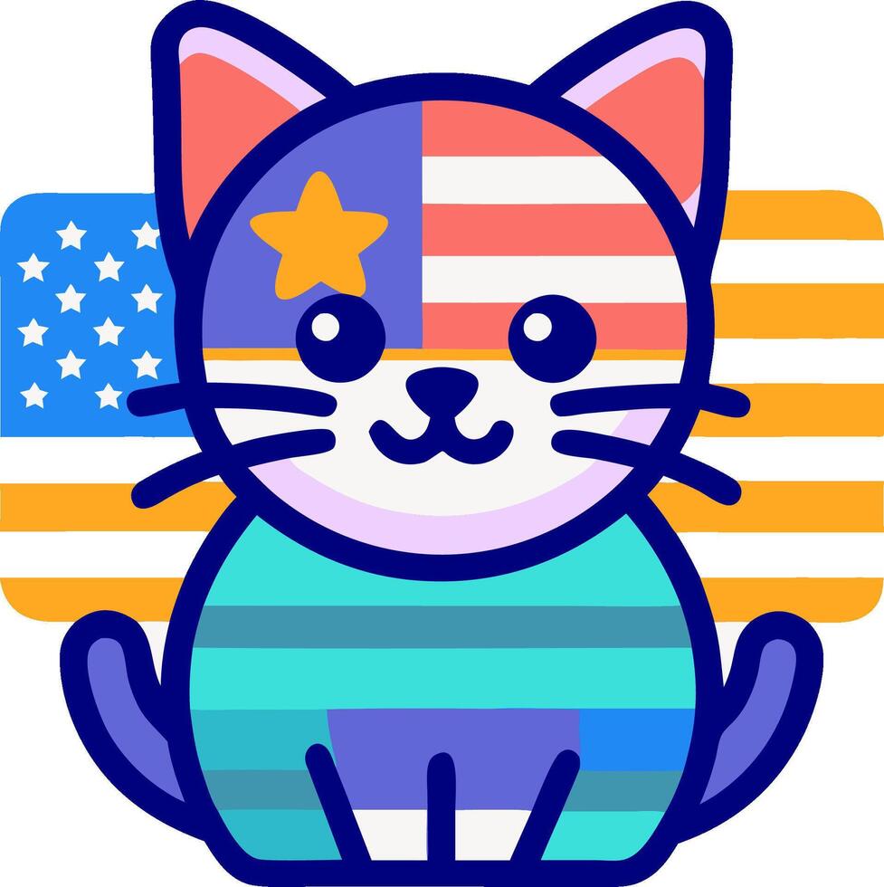 cat logo icon t-shirt design website and app icon Print design illustration vector