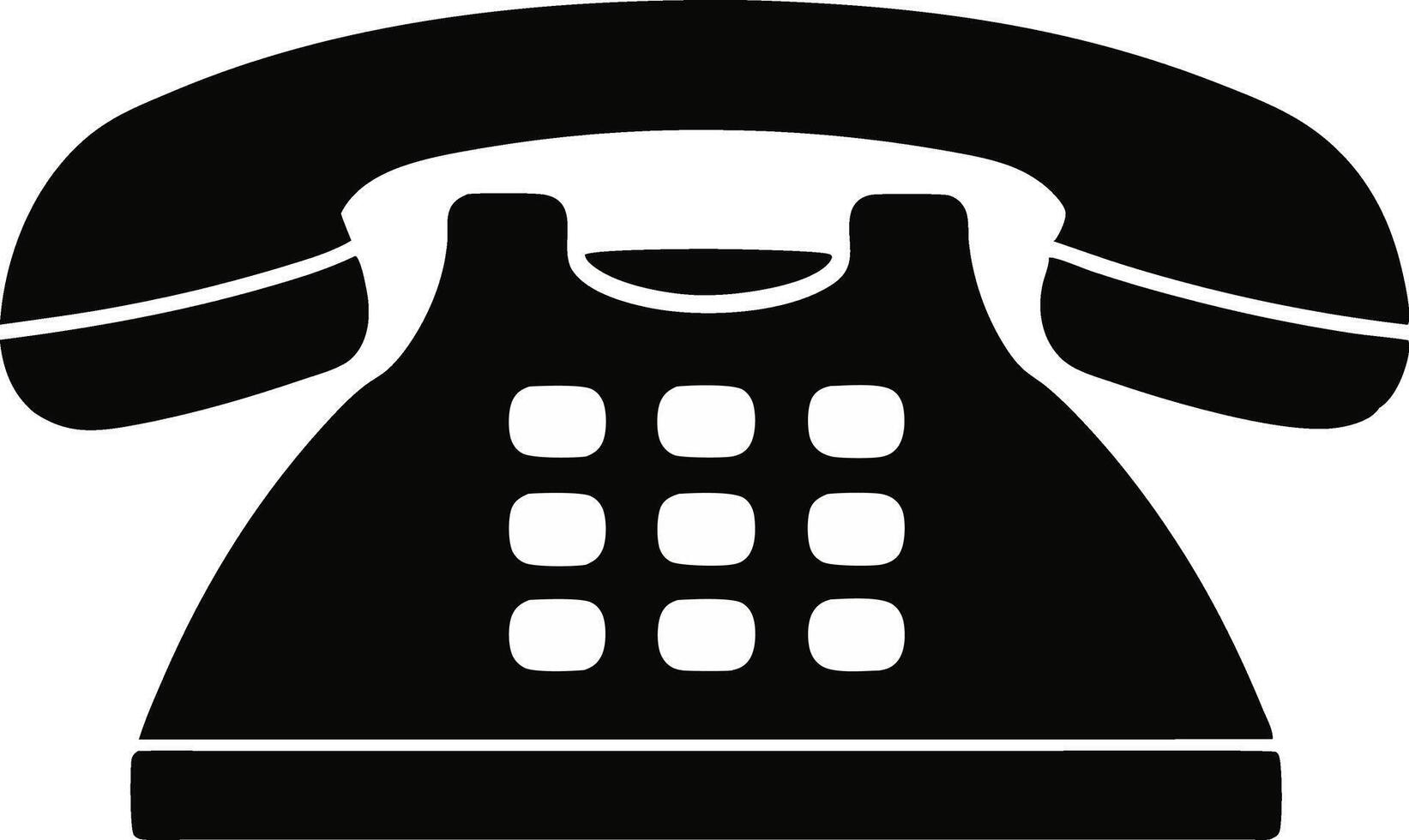 an old telephone icon on a white background vector