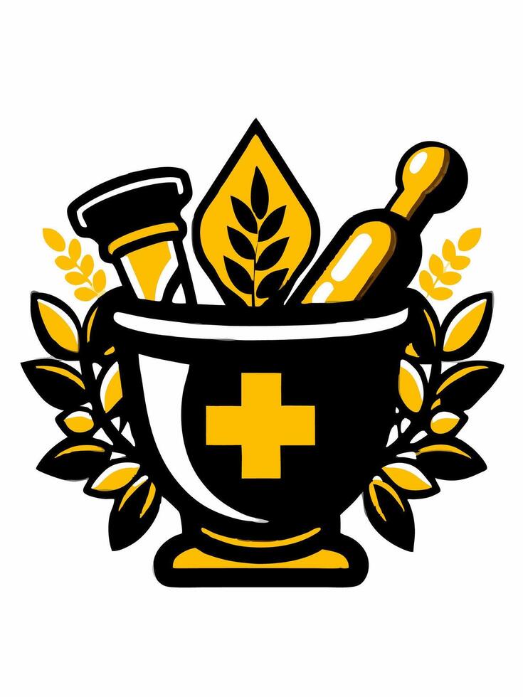 a bowl with Old Medical logo icon vector