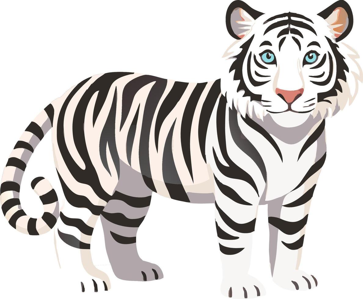 black and white Tiger logo symbol for t-shirt, app, website and print design vector