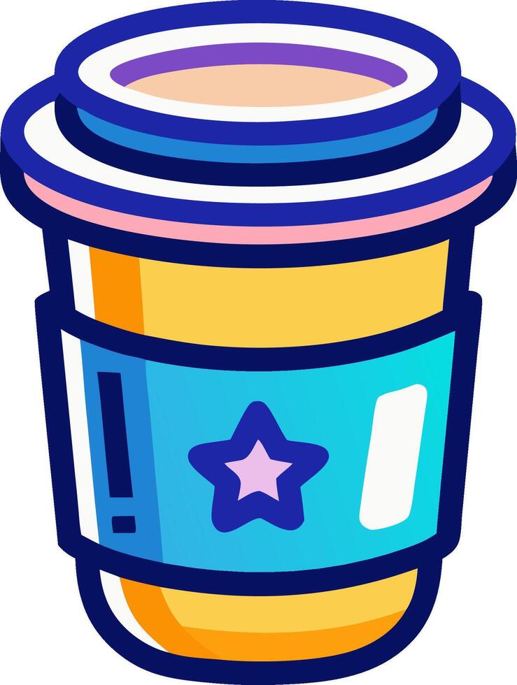 cup of coffee or tea cup logo icon t-shirt design website and icon app Print design vector