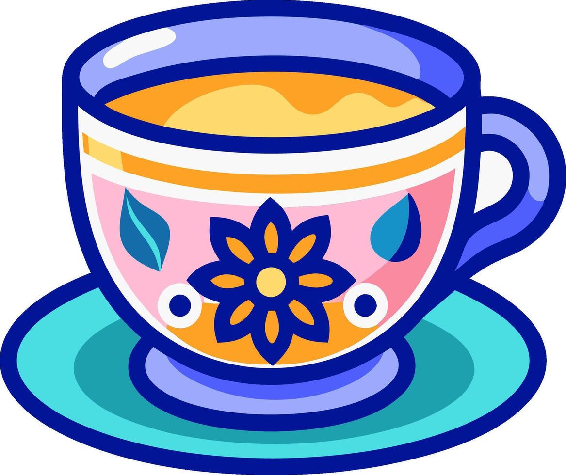 cup of coffee or tea cup logo icon t-shirt design website and icon app Print design vector
