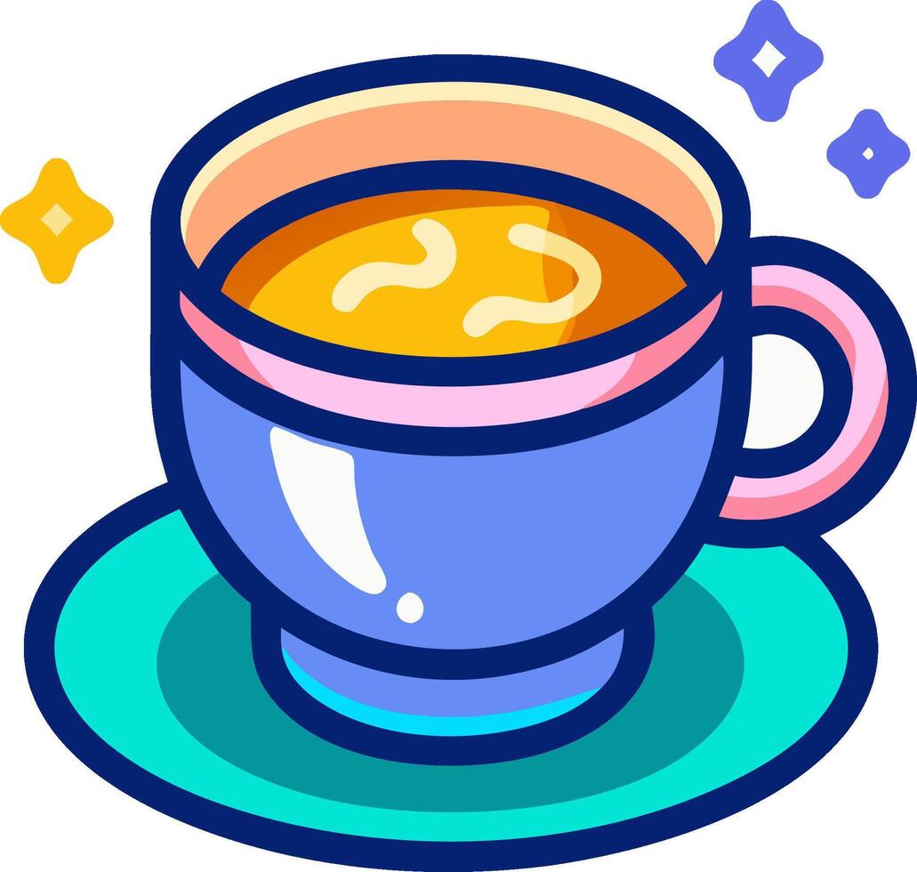 cup of coffee or tea cup logo icon t-shirt design website and icon app Print design vector