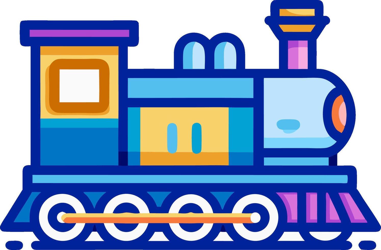 train logo icon t-shirt design website and app icon Print design illustration vector