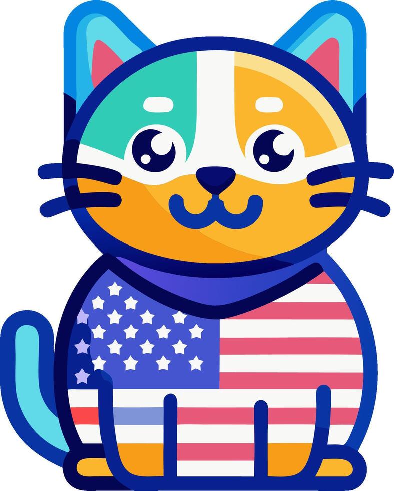 cat logo icon t-shirt design website and app icon Print design illustration vector