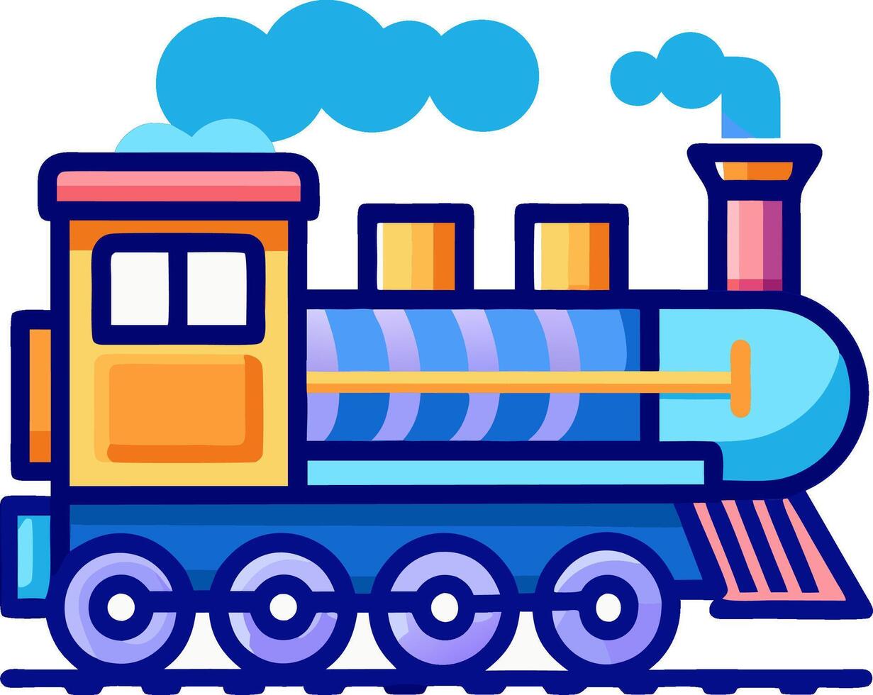 old train logo icon t-shirt design website and app icon Print design illustration vector