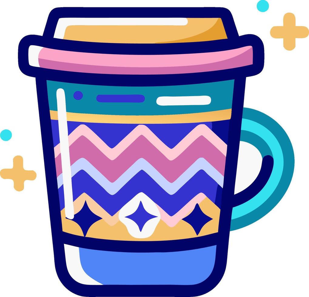 cup of coffee or tea cup logo icon t-shirt design website and icon app Print design vector