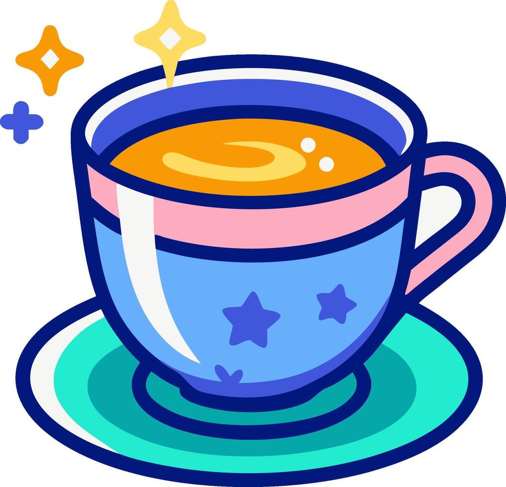 cup of coffee or tea cup logo icon t-shirt design website and icon app Print design vector