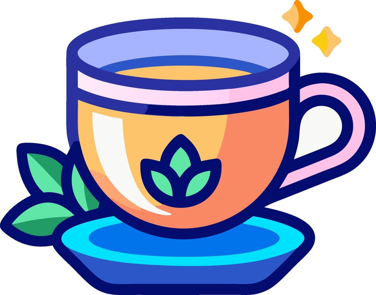 cup of coffee or tea cup logo icon t-shirt design website and icon app Print design vector