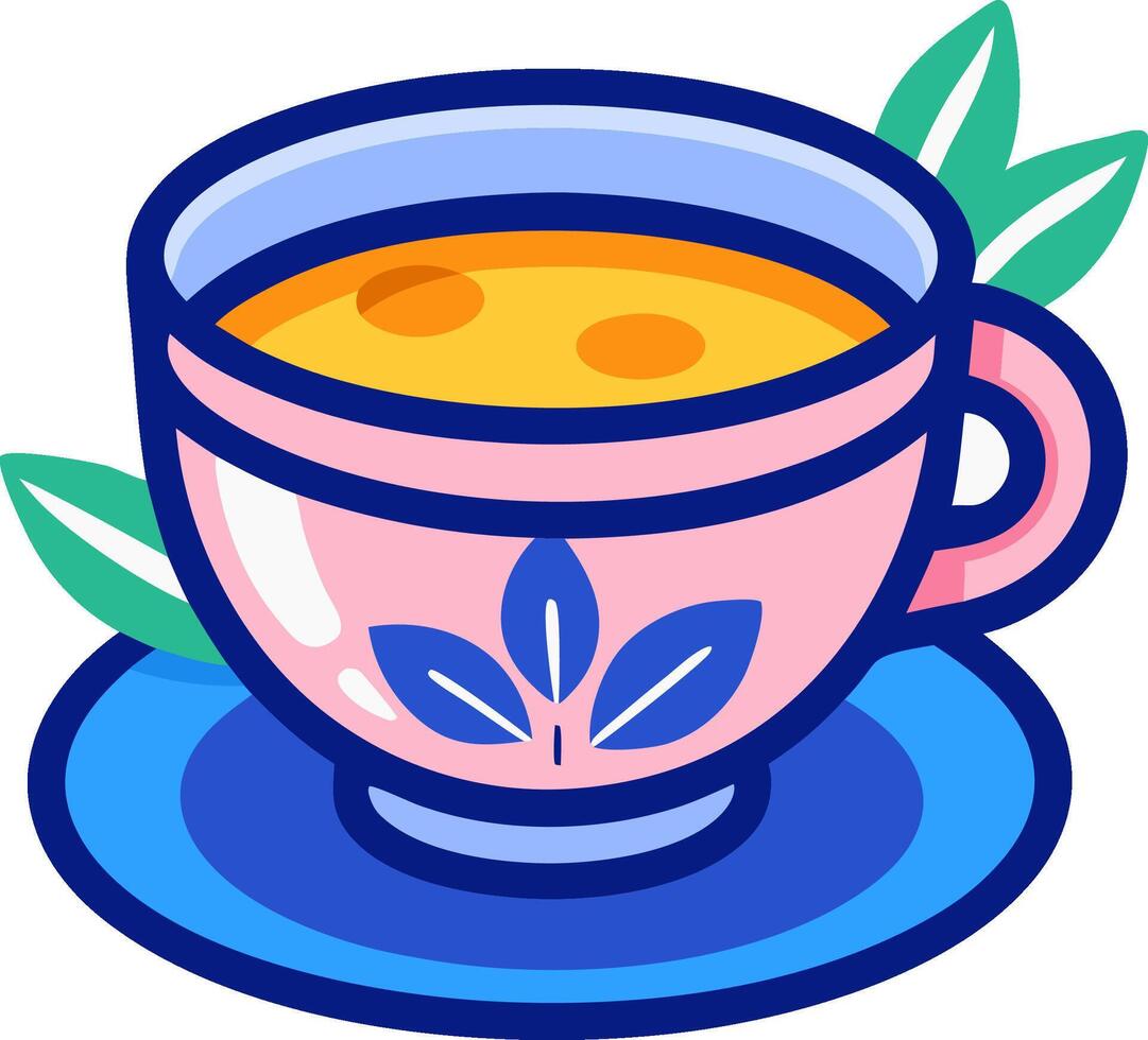 cup of coffee or tea cup logo icon t-shirt design website and icon app Print design vector