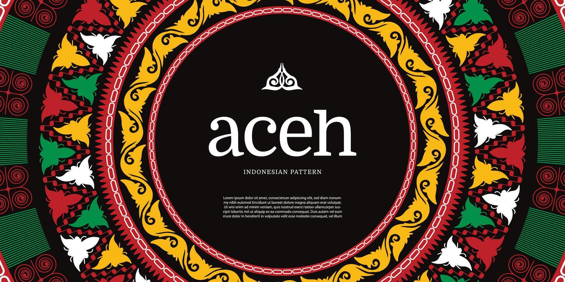 Acehnese pattern idea for background event layout vector
