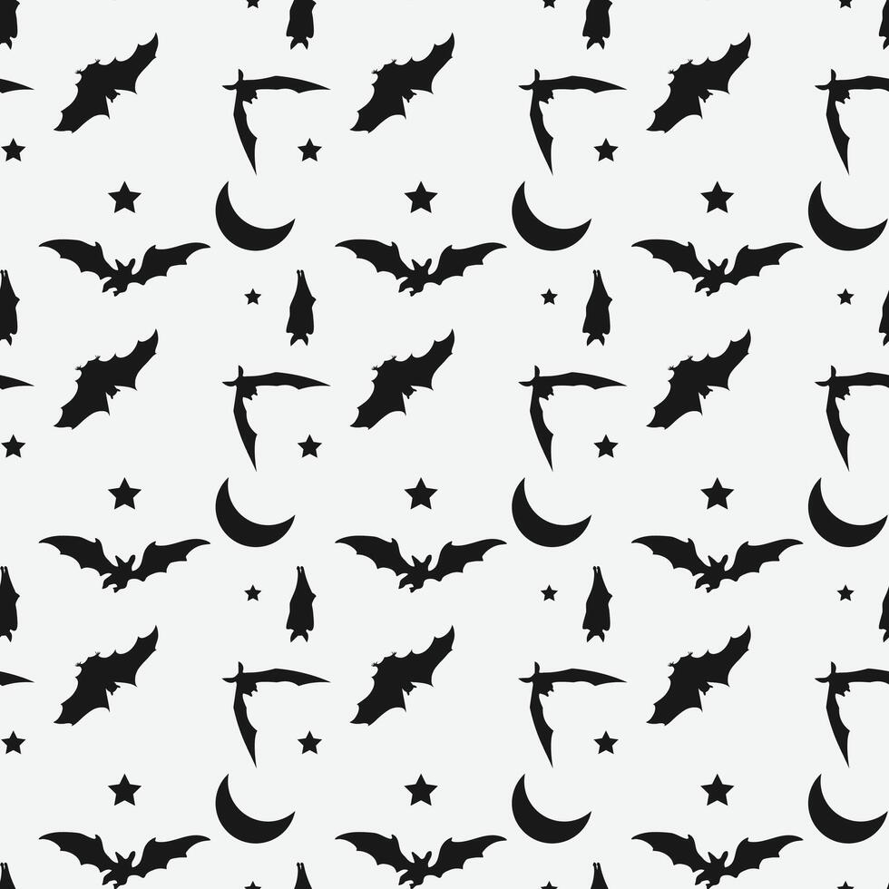 Darkness In The Sky Seamless Pattern Design vector
