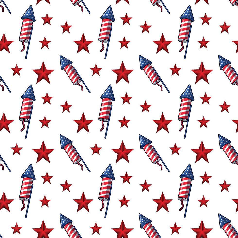 Fireworks rockets, illustration, on white background vector