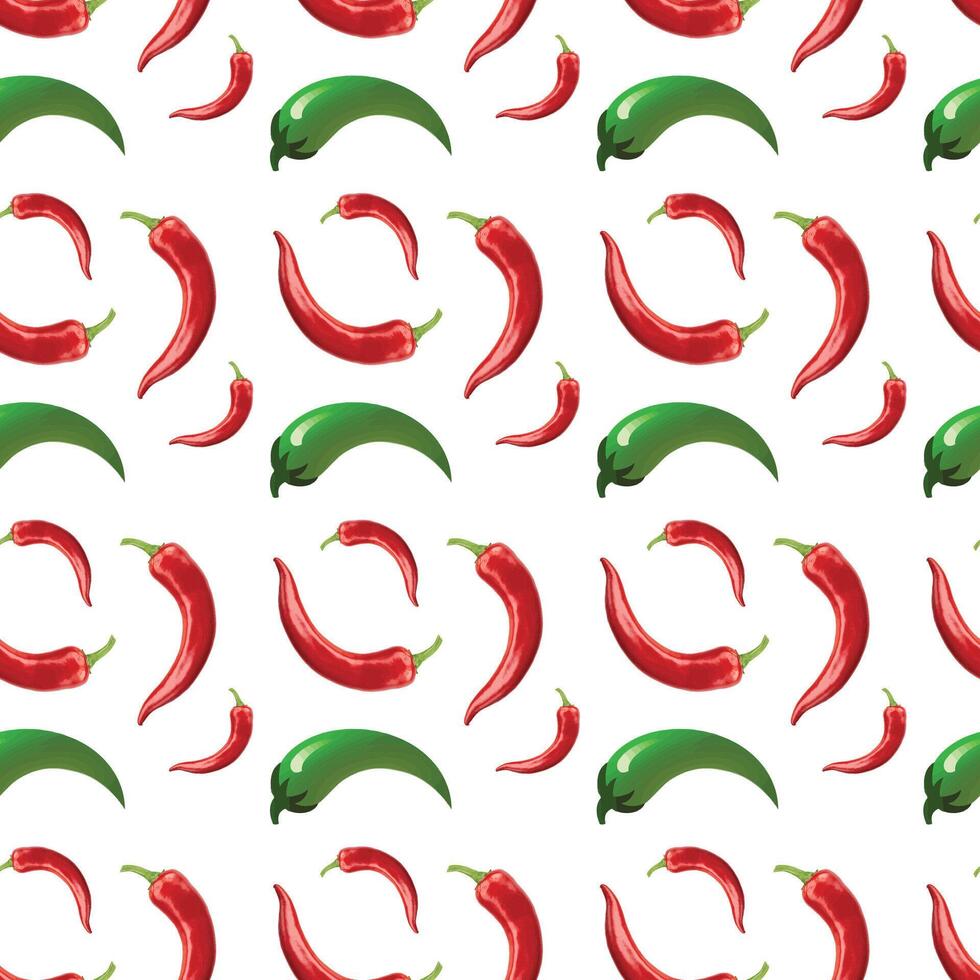 Chili Chili Seamless Pattern Design vector