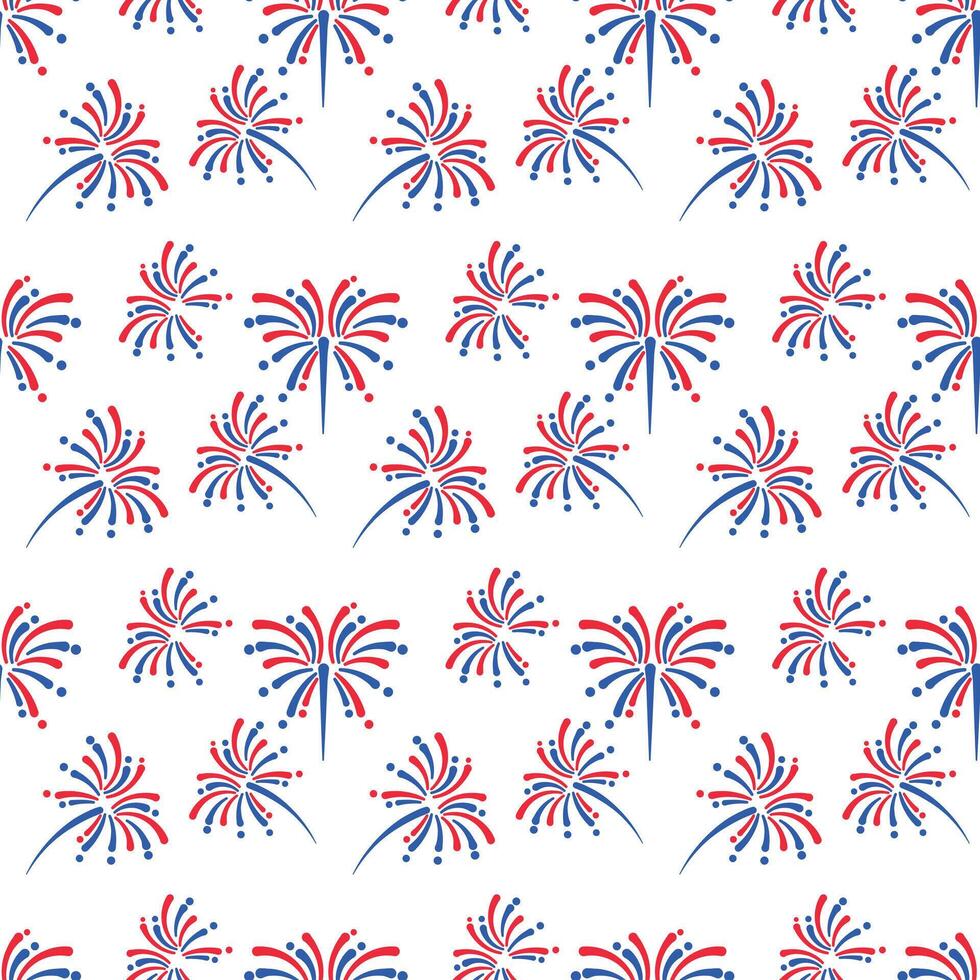Independence Day of America seamless pattern July 4th an endless background vector