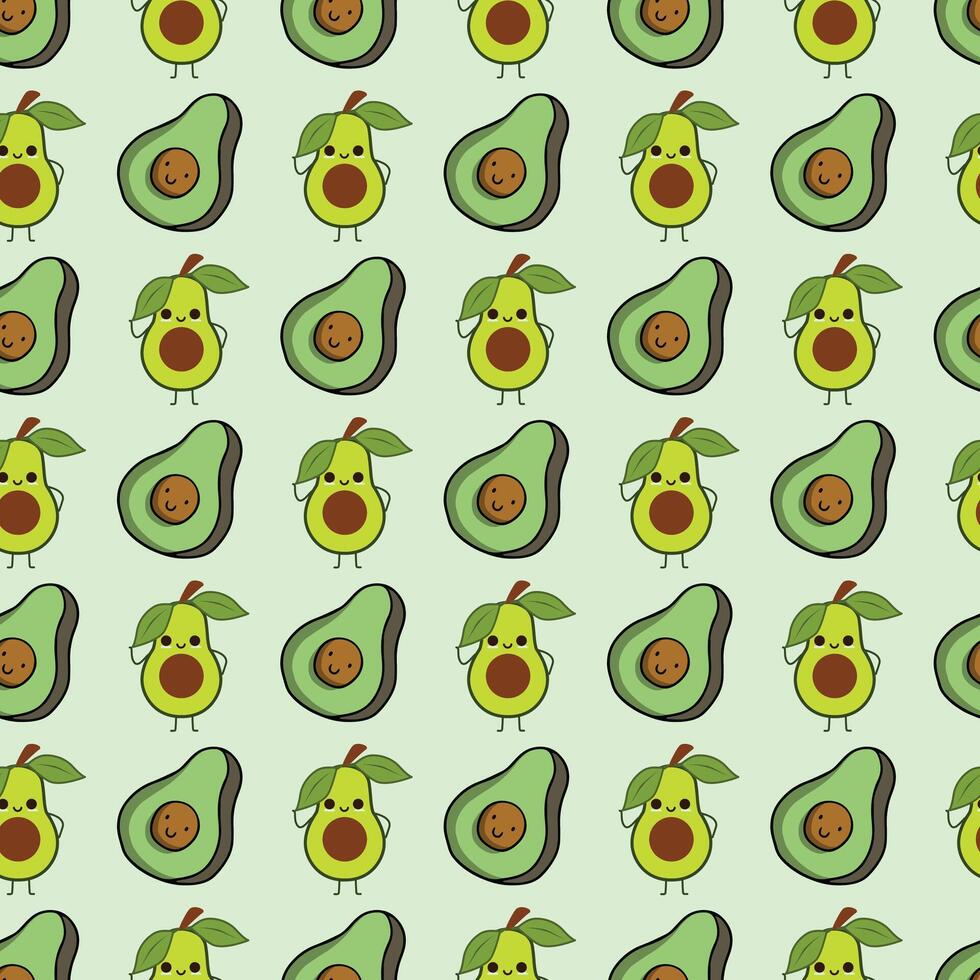 Dreaming Of Avocados Seamless Pattern Design vector