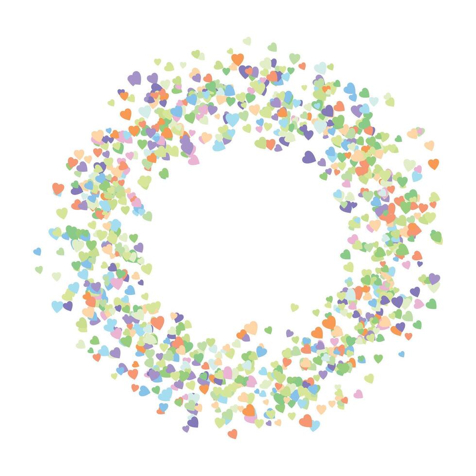 Heart round frame with space for text hearts border and frame vector