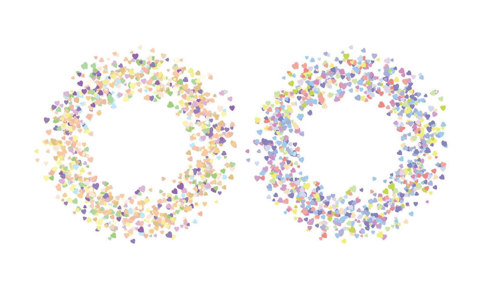 Heart round frame with space for text. hearts borders and frames vector